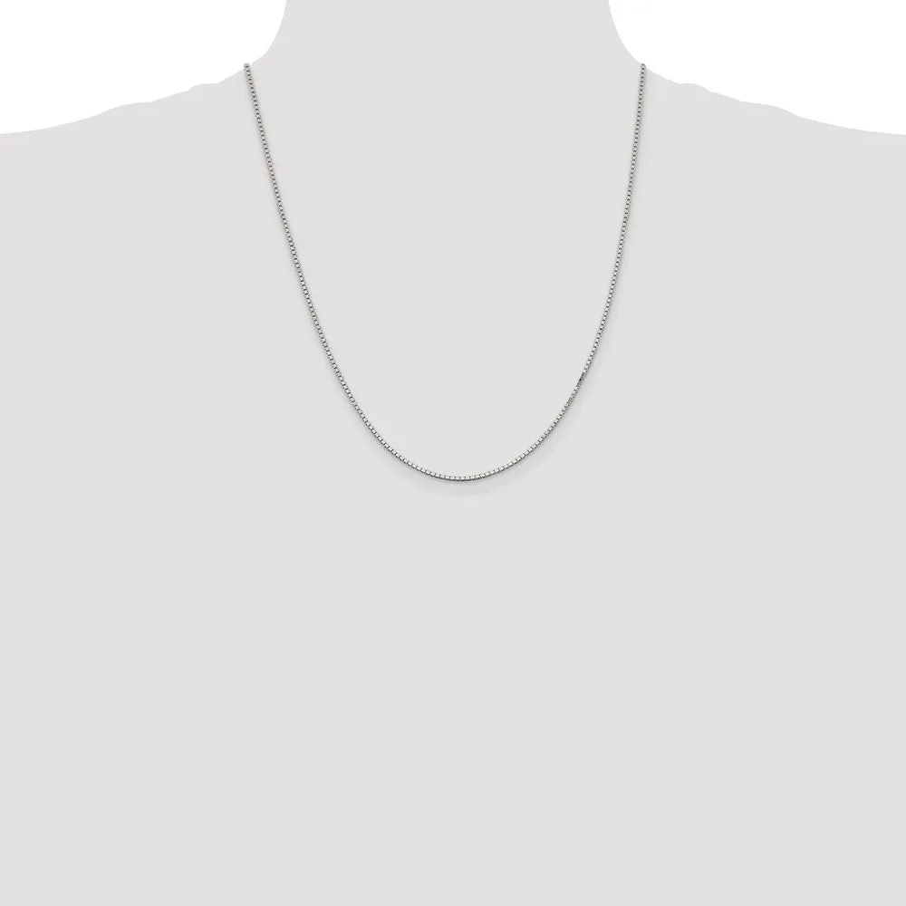 Sterling Silver Rhodium-plated 1.5mm Box Chain