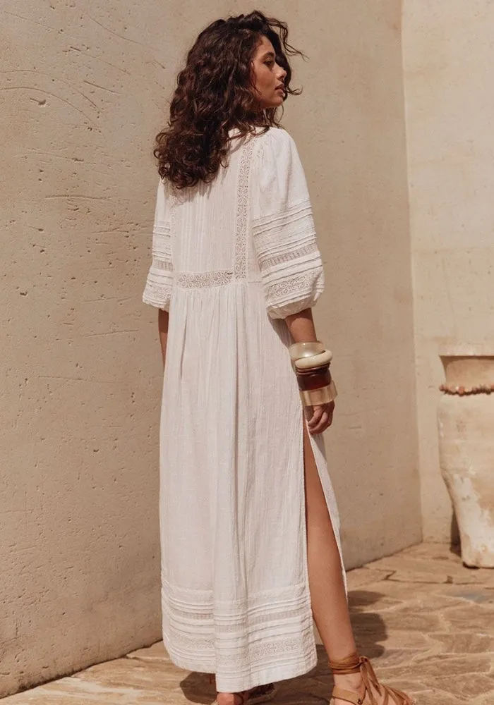 Stevie Lace Boho Dress - Camellia