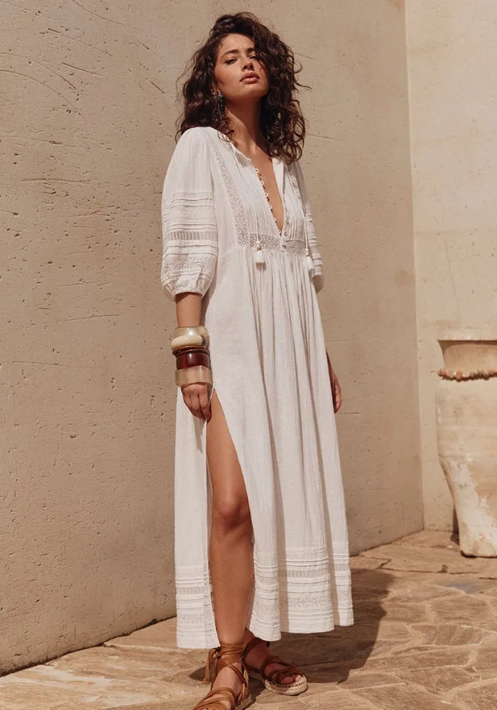 Stevie Lace Boho Dress - Camellia