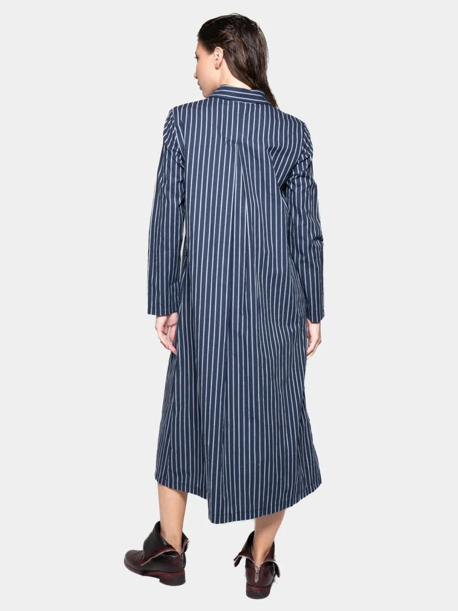 Striped Drop Waist Shirt Dress