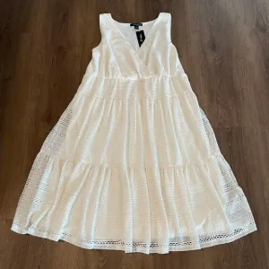 Style&amp;co. Lace Midi Dress Vintage Cream Sleeveless Tiered Casual 1X - NWT