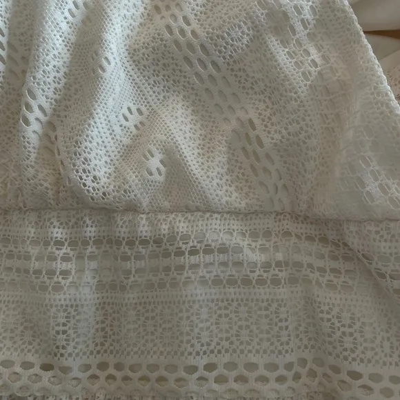 Style&amp;co. Lace Midi Dress Vintage Cream Sleeveless Tiered Casual 1X - NWT