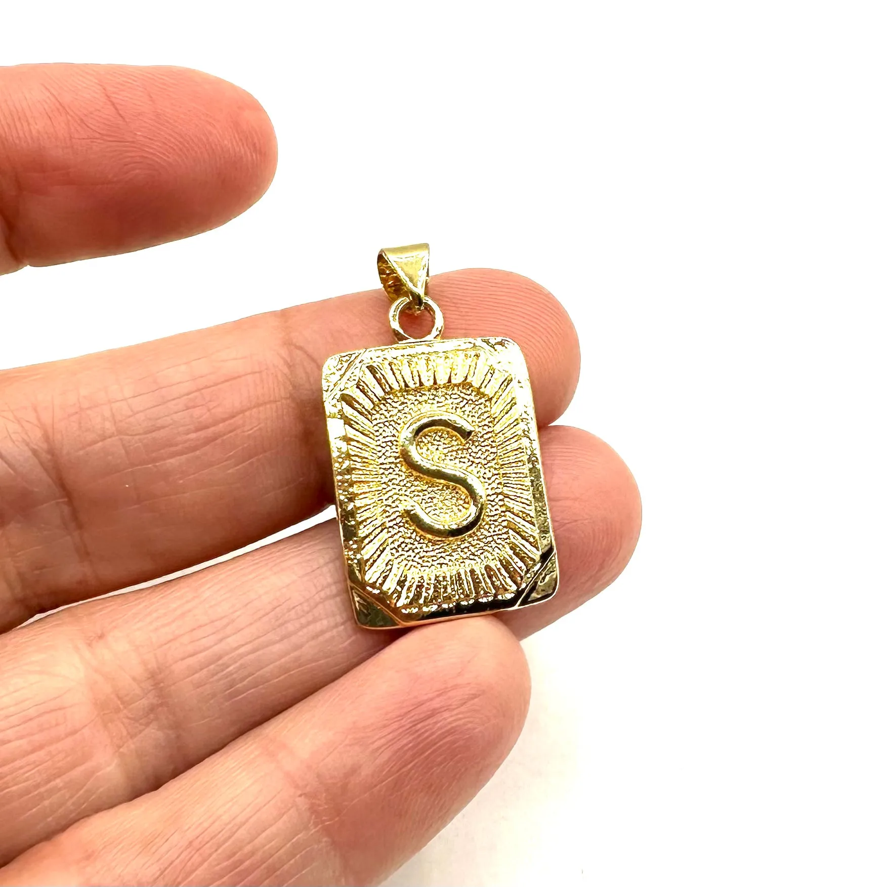 Sunburst Letter Charm