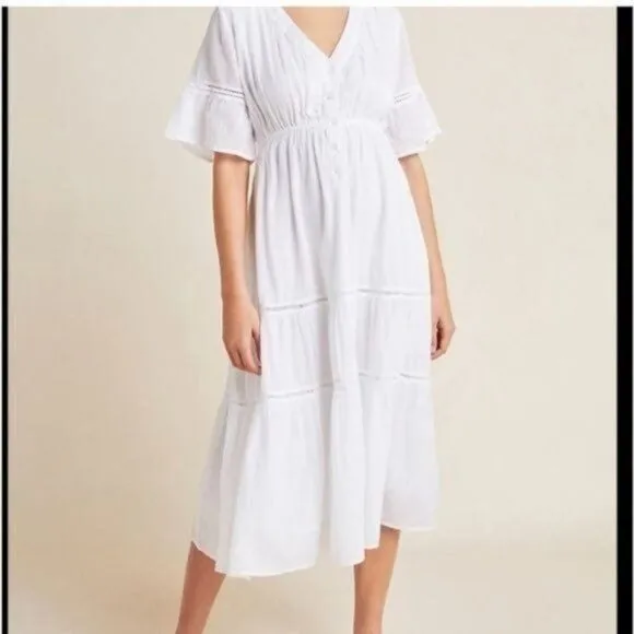 Sundry prairie bohemian lace detail midi dress Size 4
