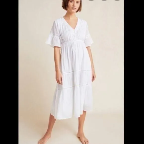 Sundry prairie bohemian lace detail midi dress Size 4