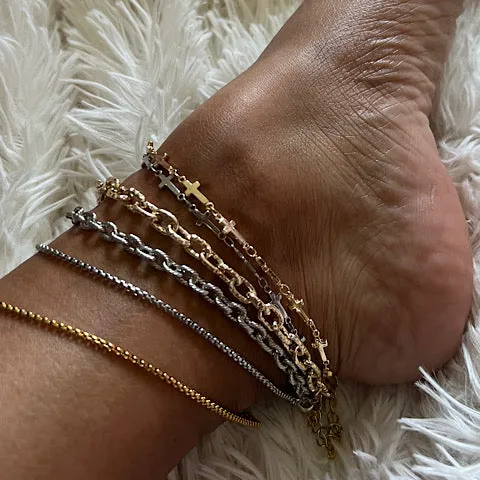 The Audrey set (anklet   belly chain)