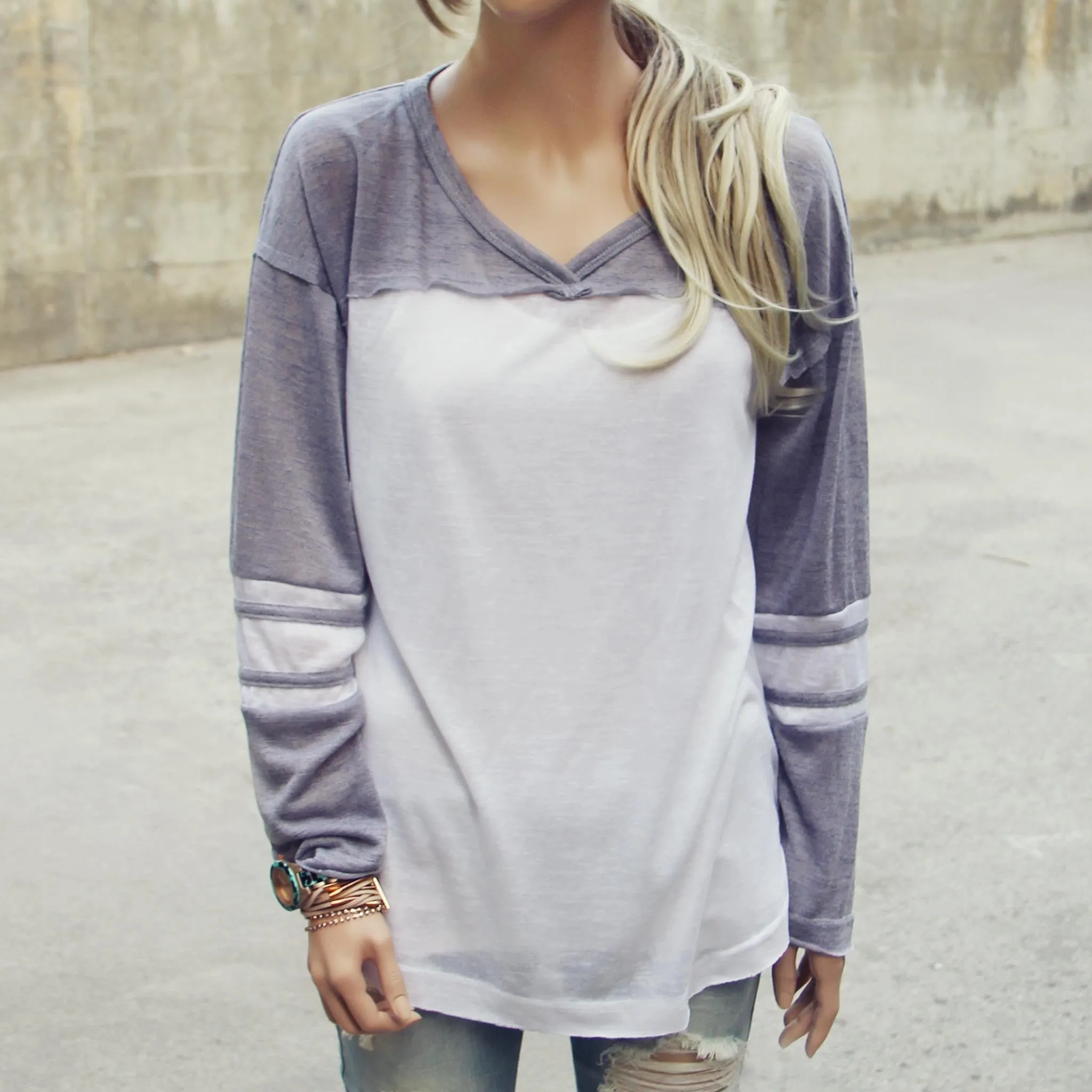 The Fenley Tee in Gray