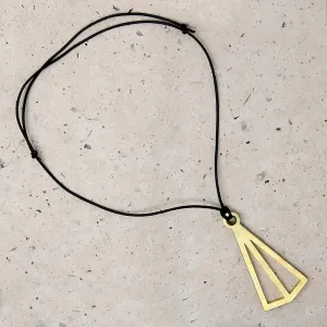 The Pyramid Pendant in Brass by Local Artist