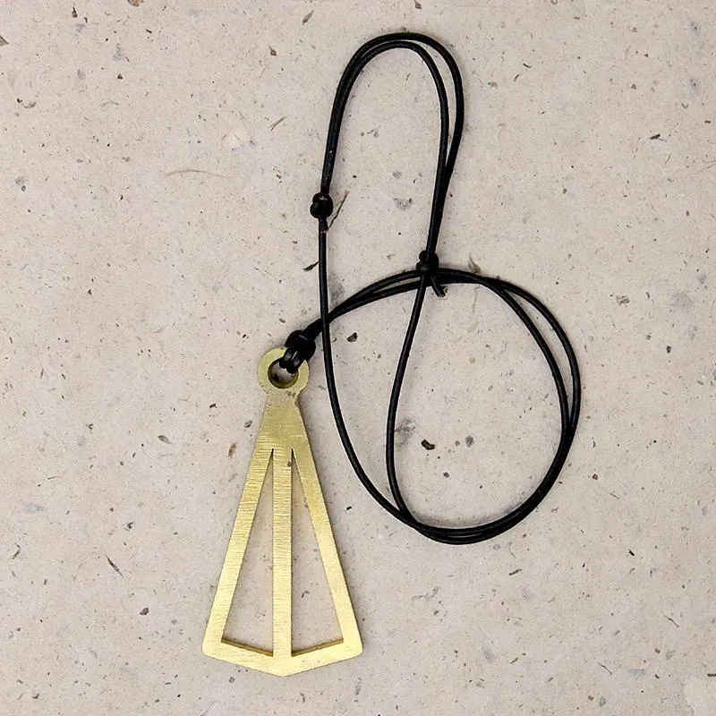 The Pyramid Pendant in Brass by Local Artist