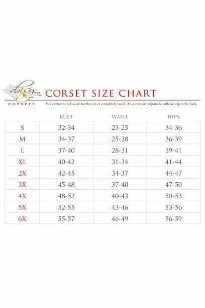 Top Drawer Steel Boned Underbust Corset w/Chains and Clasps