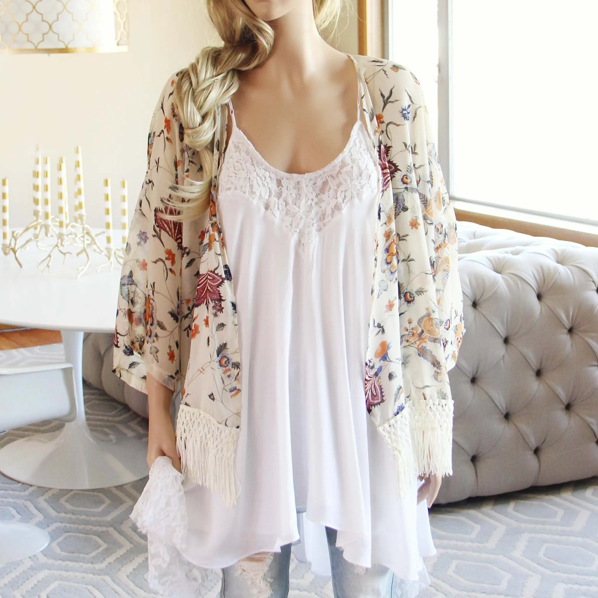 Trellis Fringe Duster