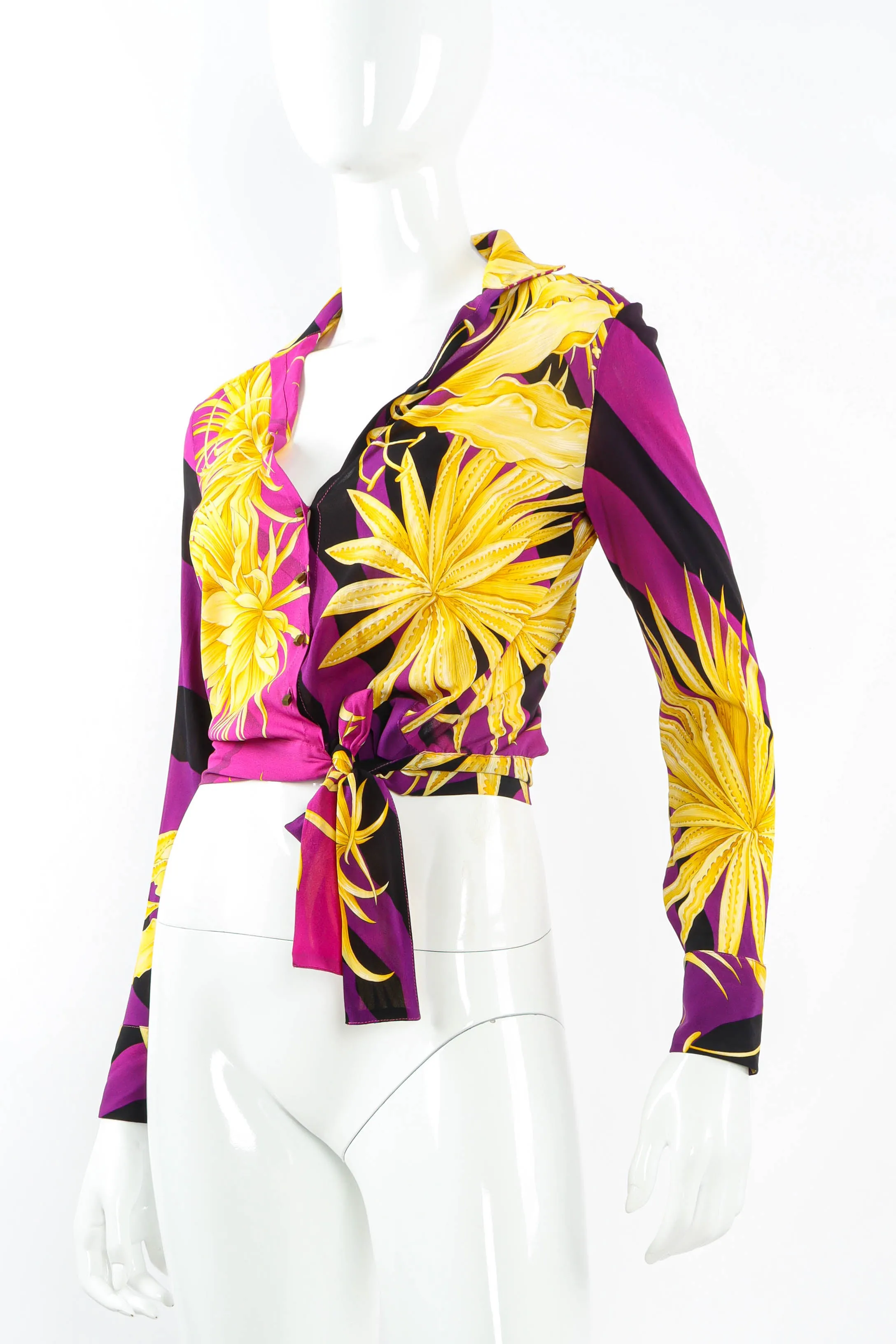 Tropical Flower Crop Blouse