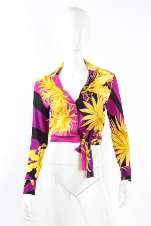 Tropical Flower Crop Blouse