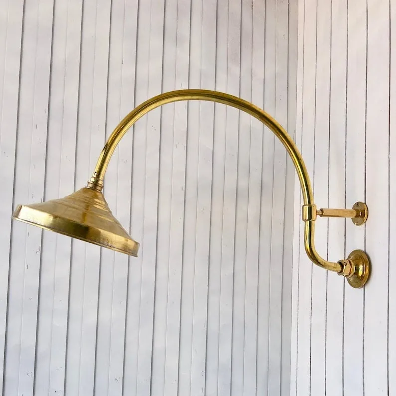 Unlacquered Brass Shower Set - Vintage Brass Shower with Handheld Shower & Shower Head