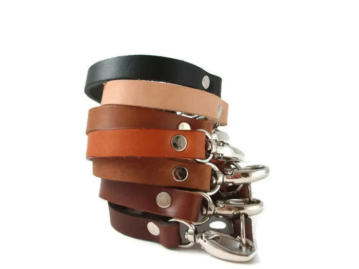 Valet Style Keychains, Leather Key Chains for Men or Women