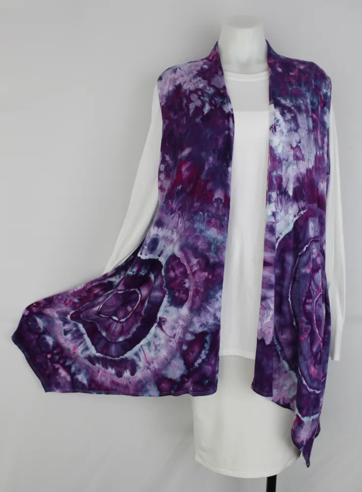 Vest Sleeveless cardigan - size 2XL - Grape Splash bulls eye