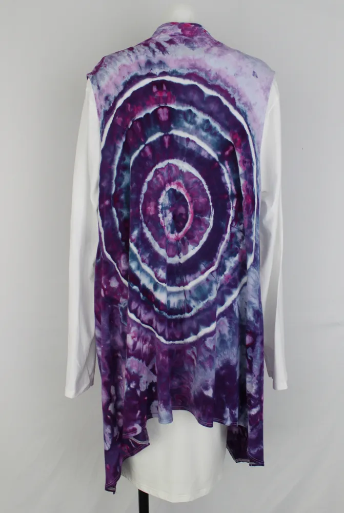 Vest Sleeveless cardigan - size 2XL - Grape Splash bulls eye