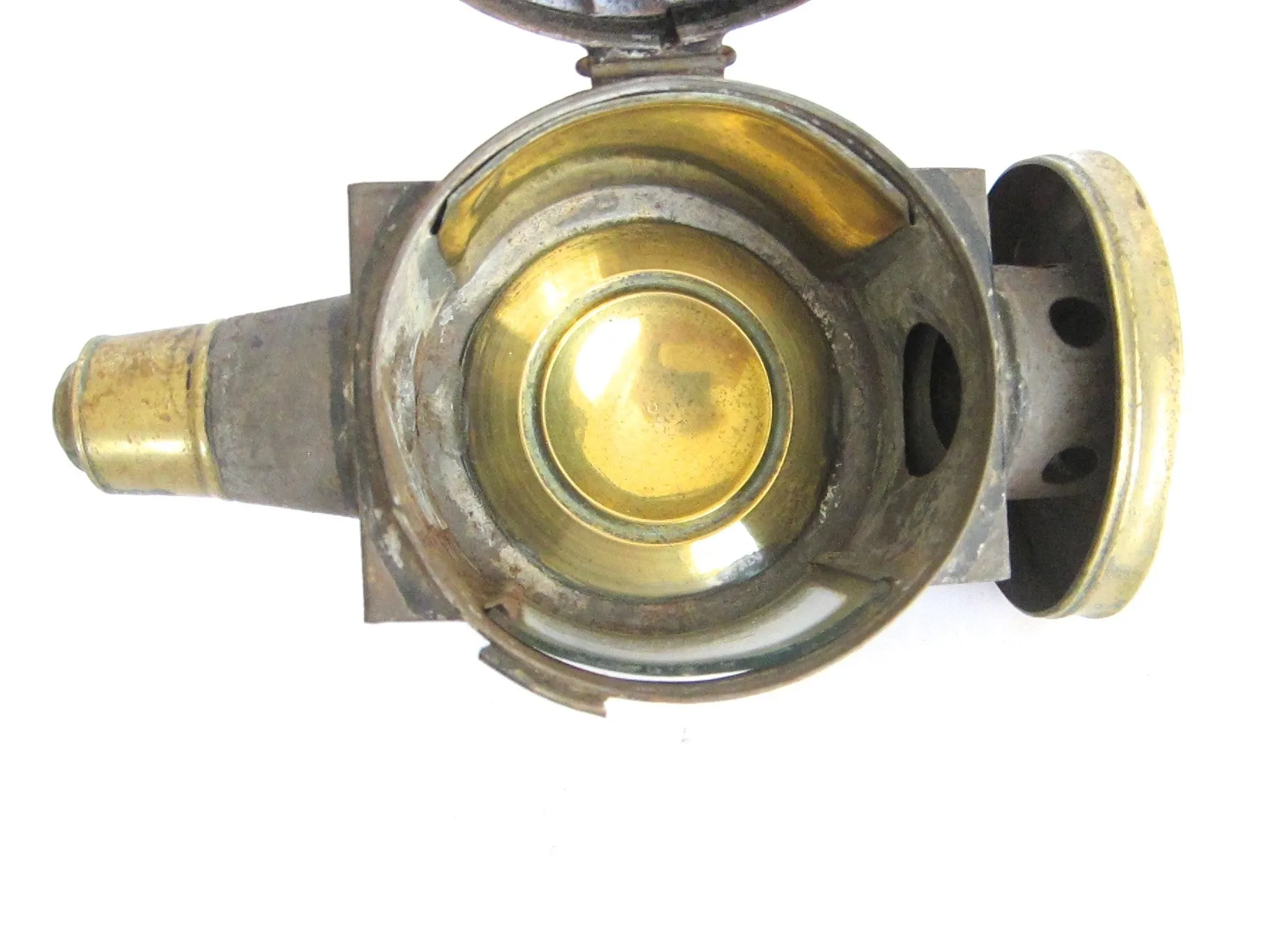 Victorian Brass Carriage Light Oil Lamp