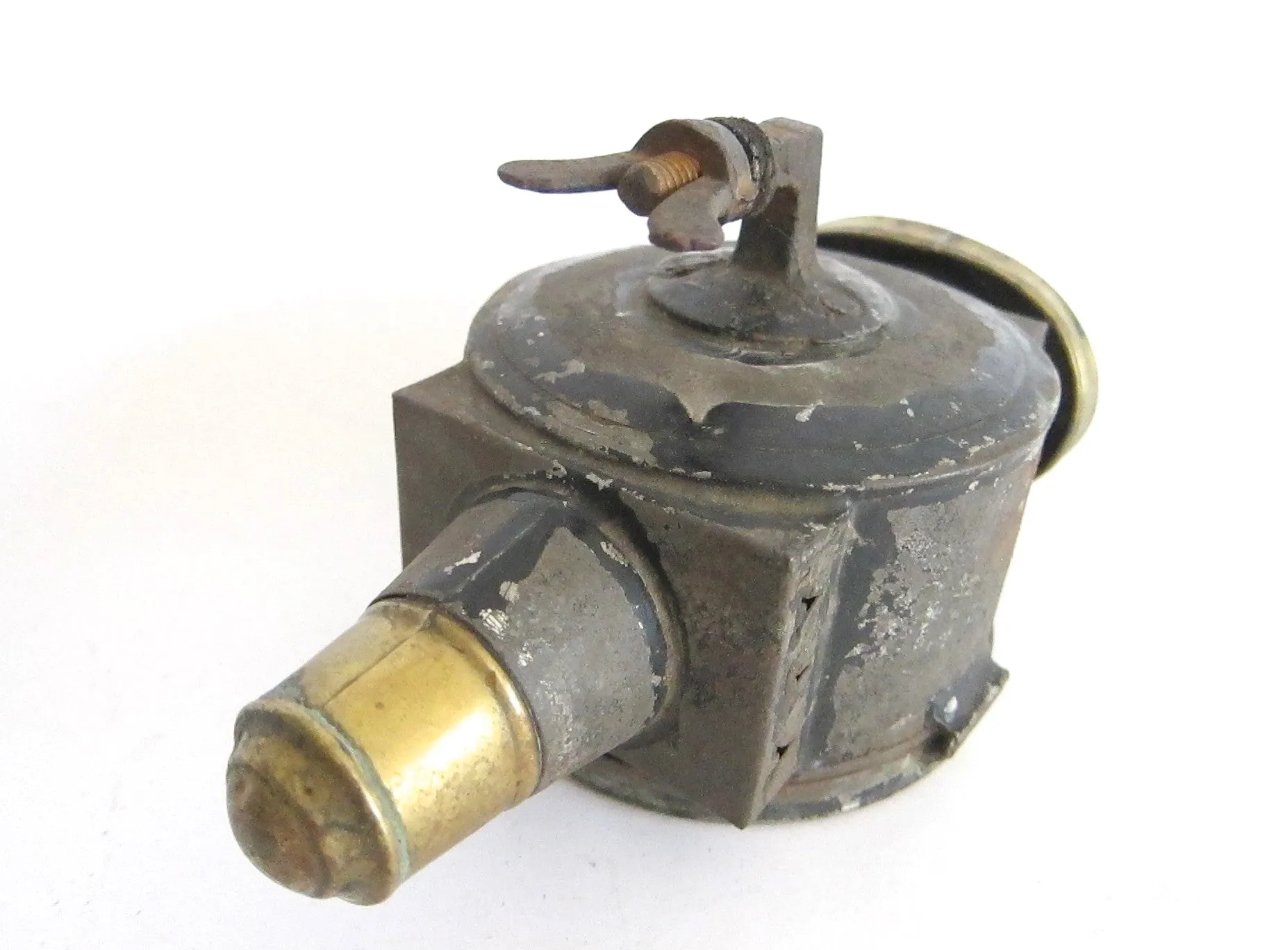 Victorian Brass Carriage Light Oil Lamp