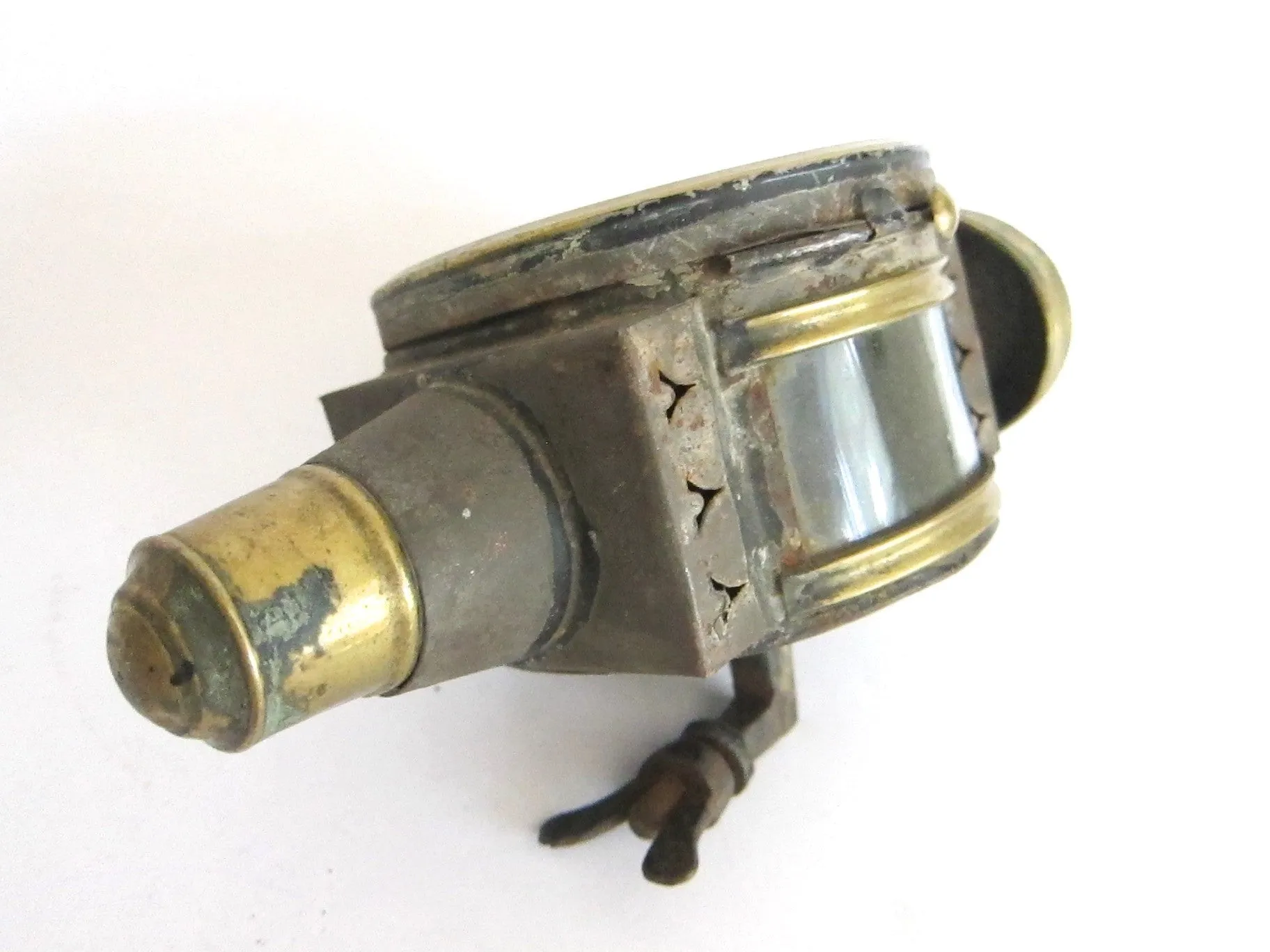 Victorian Brass Carriage Light Oil Lamp