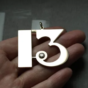 Vintage 70s Large Cartier '13' Pendant