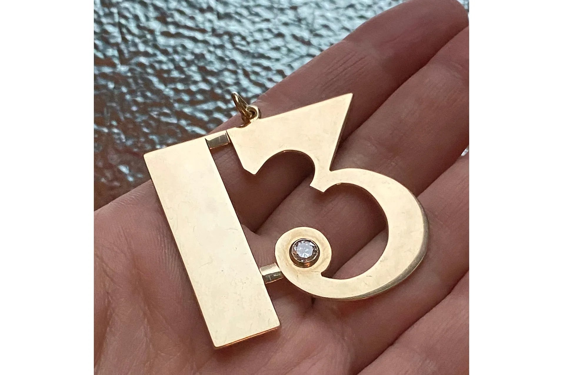 Vintage 70s Large Cartier '13' Pendant