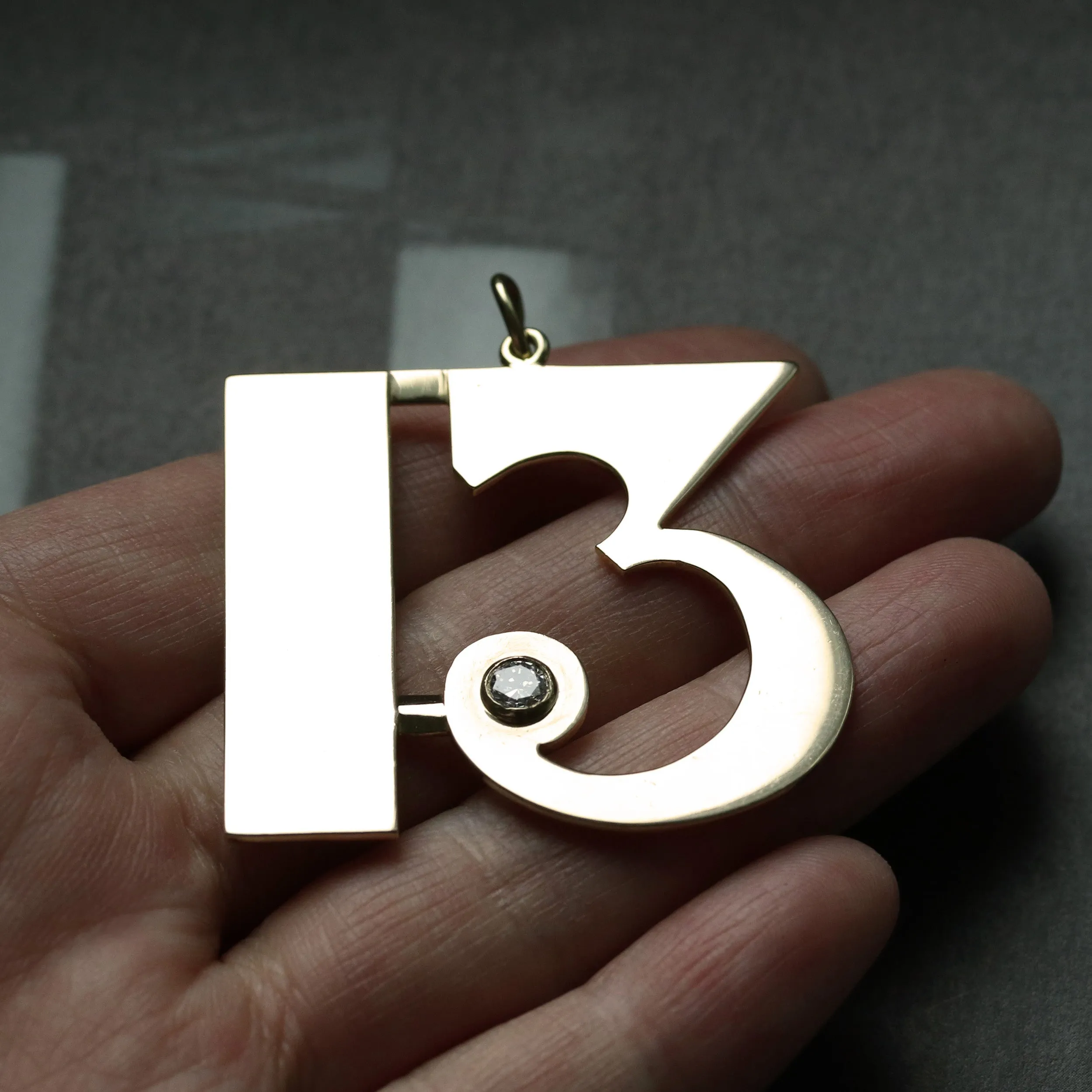 Vintage 70s Large Cartier '13' Pendant