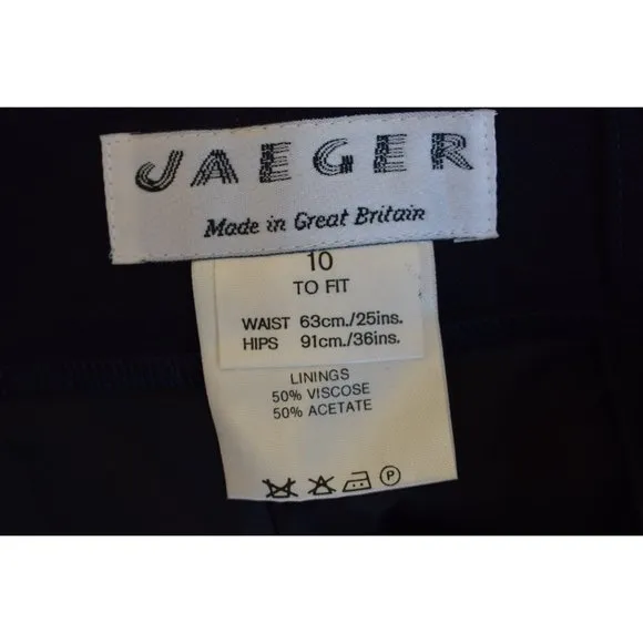 Vintage 90s Wool Jaeger Navy A-line Skirt size 10 | 25 waist