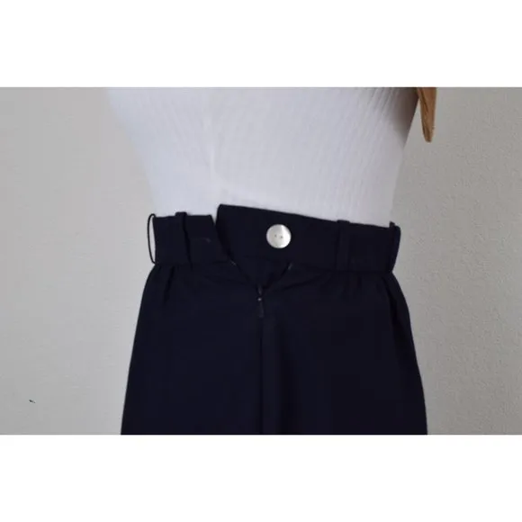 Vintage 90s Wool Jaeger Navy A-line Skirt size 10 | 25 waist
