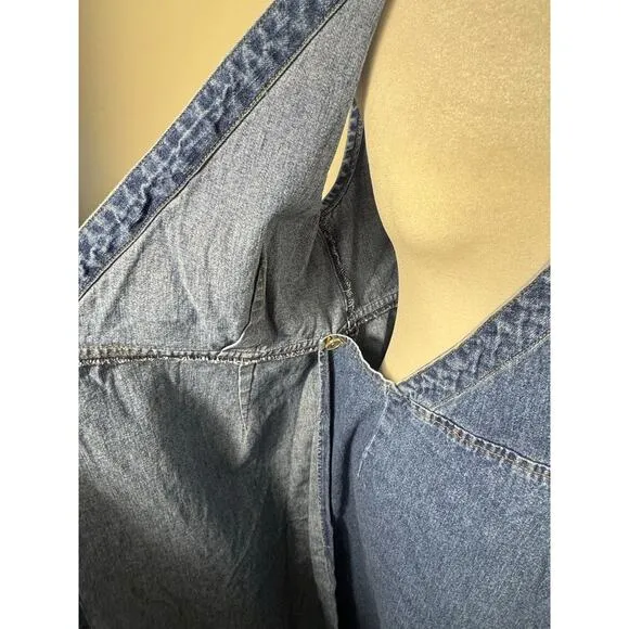 Vintage 90s Y2K Denim Jean Maxi Long Dress