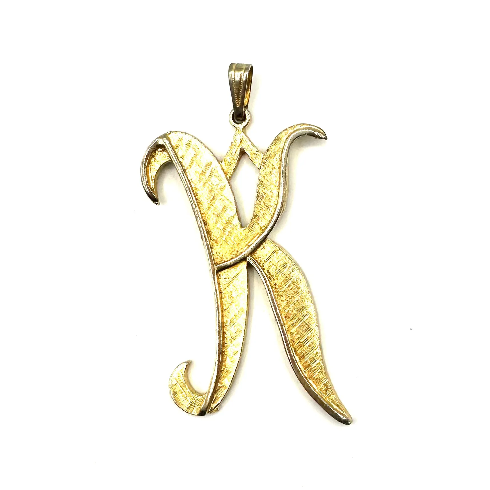 Vintage Big Letter K Pendant