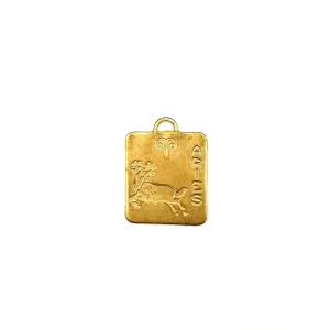 Vintage Brass Aries Charm