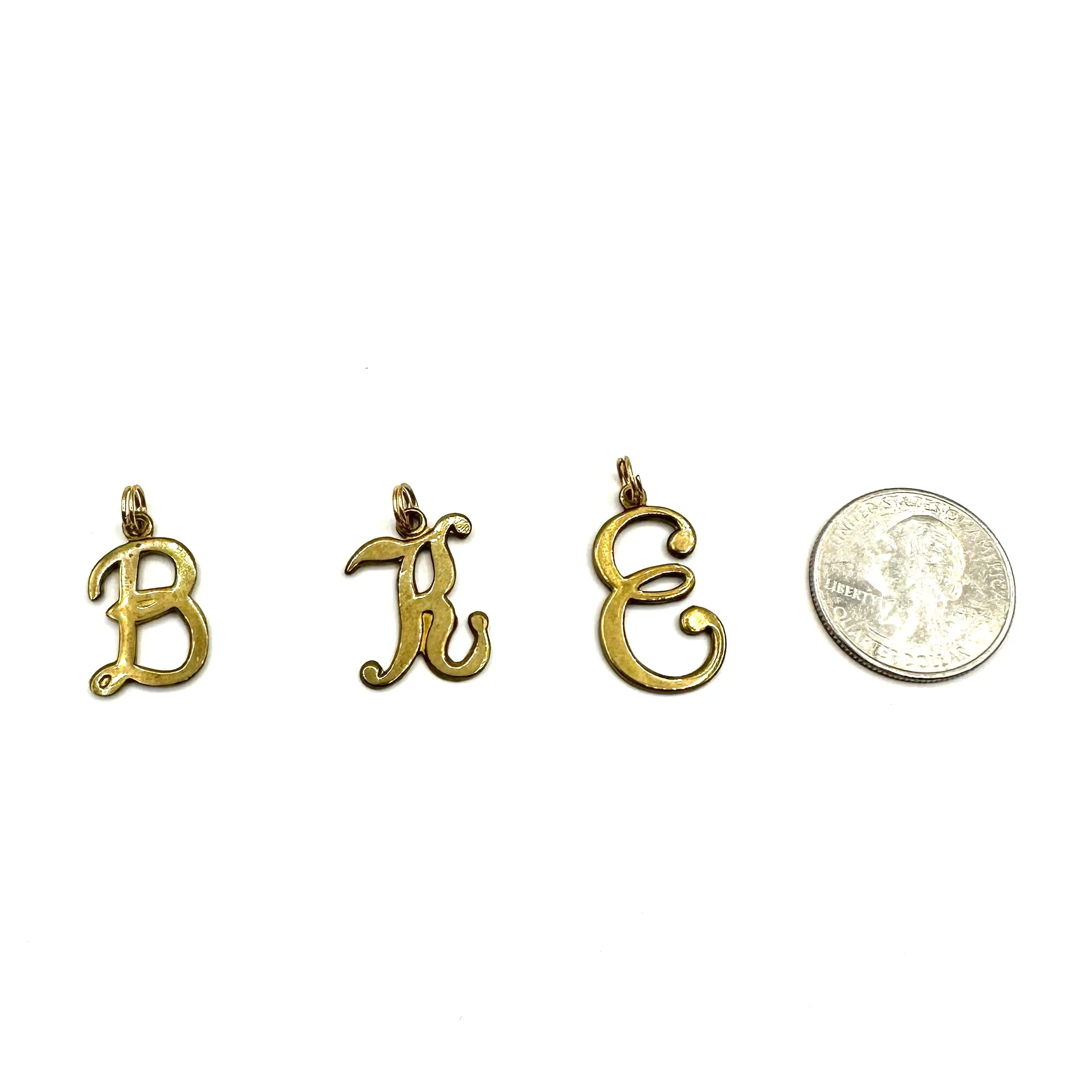 Vintage Brass Initials