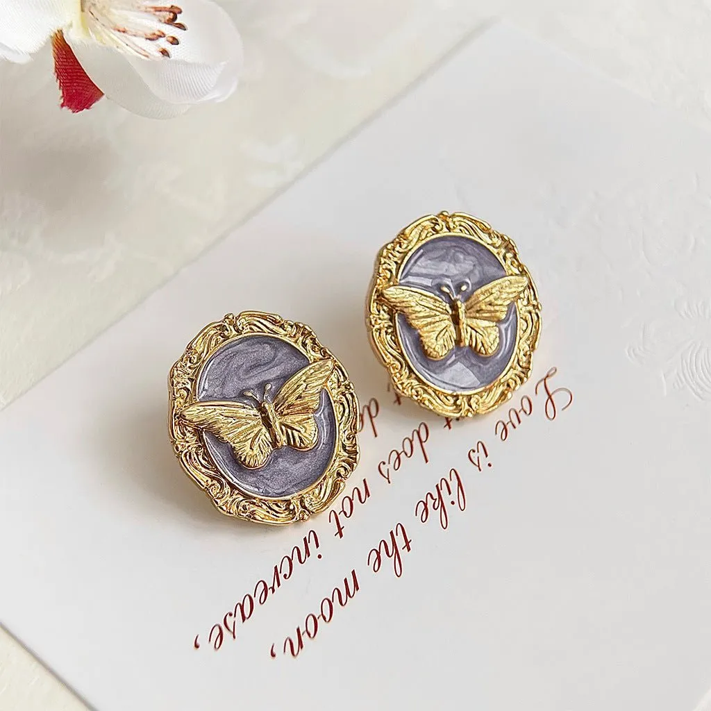 Vintage Butterfly Earrings