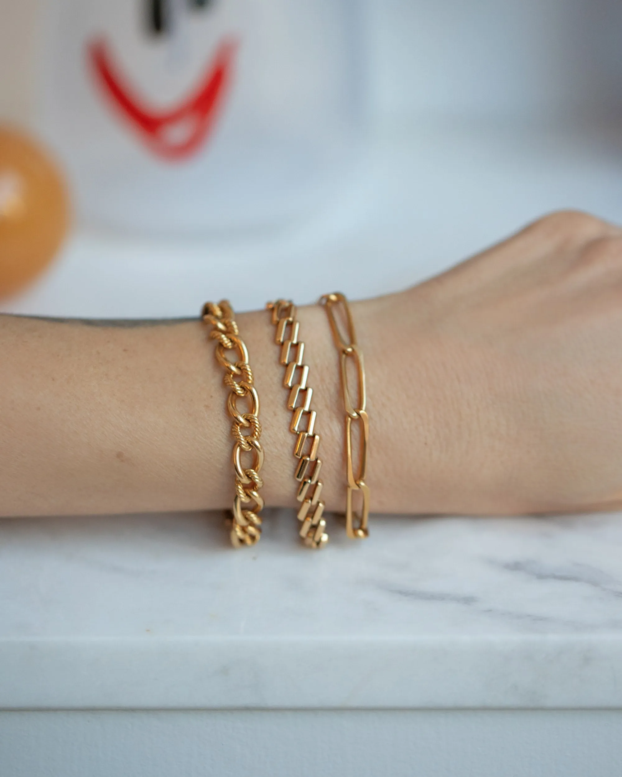 Vintage Cartier Open Oval Curb Chain Bracelet