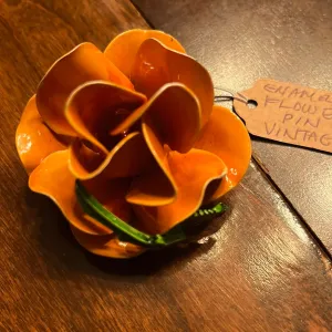 Vintage enamel flower pin