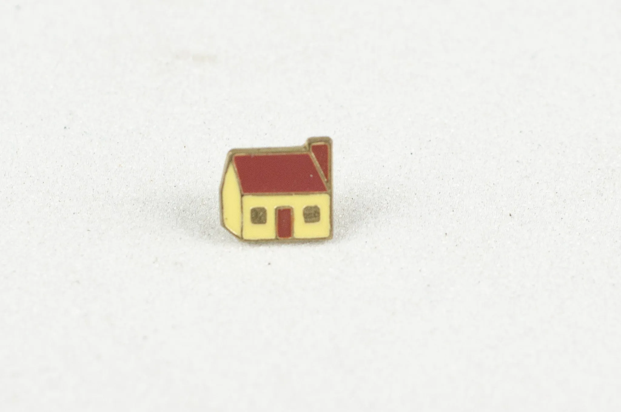 Vintage Enamel Pin - House