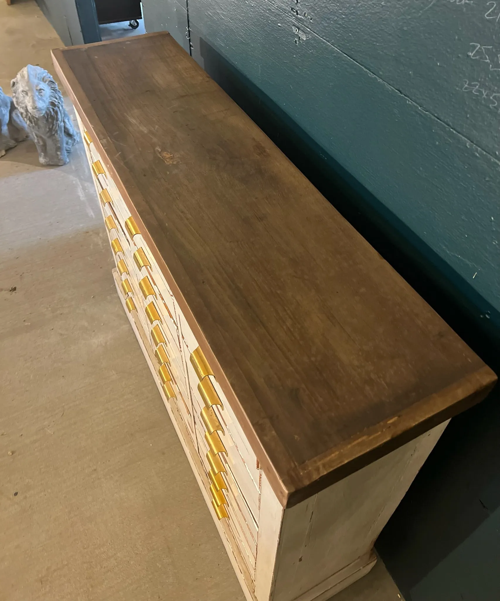 Vintage French Apothecary Console Cabinet