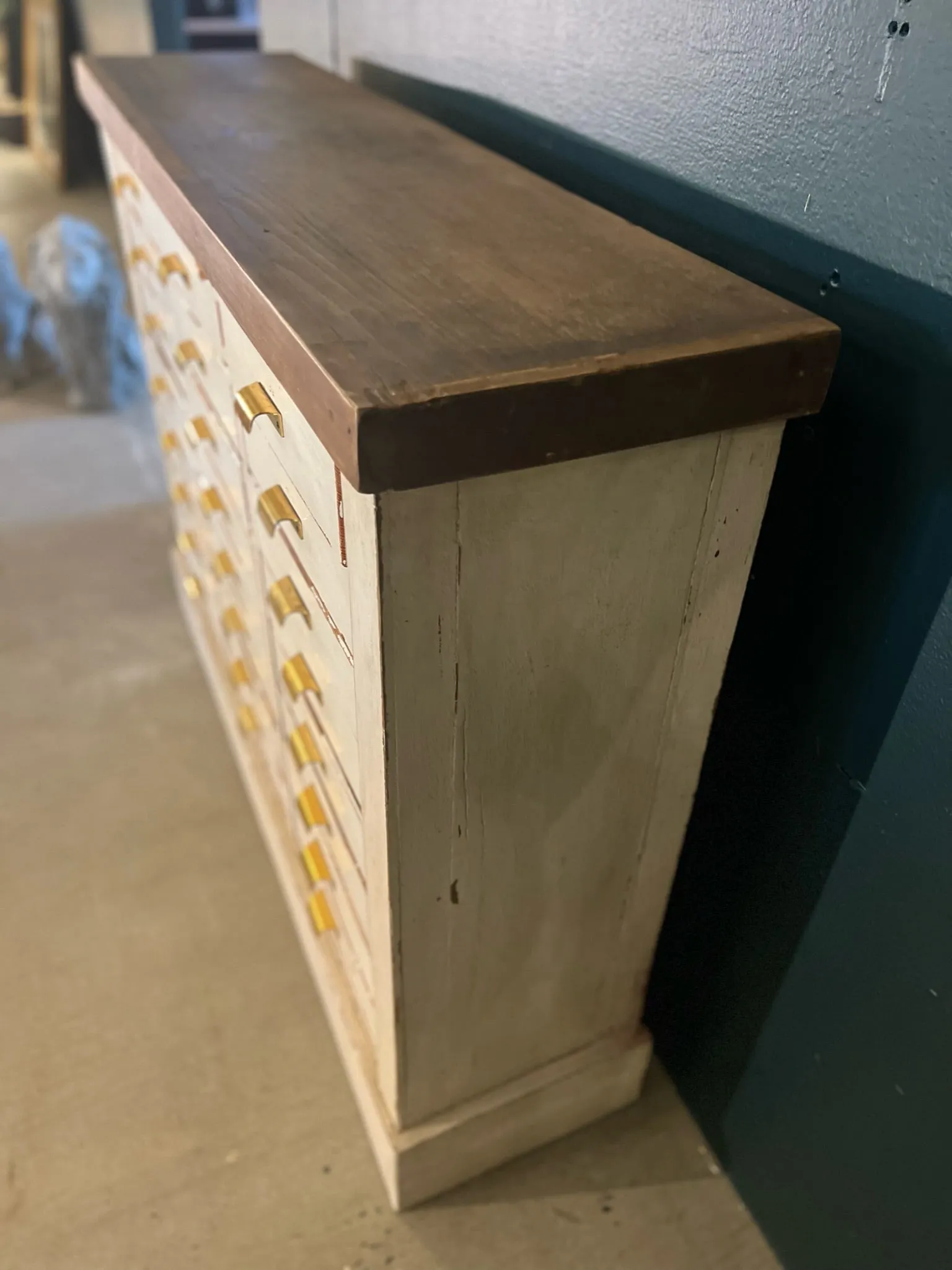 Vintage French Apothecary Console Cabinet