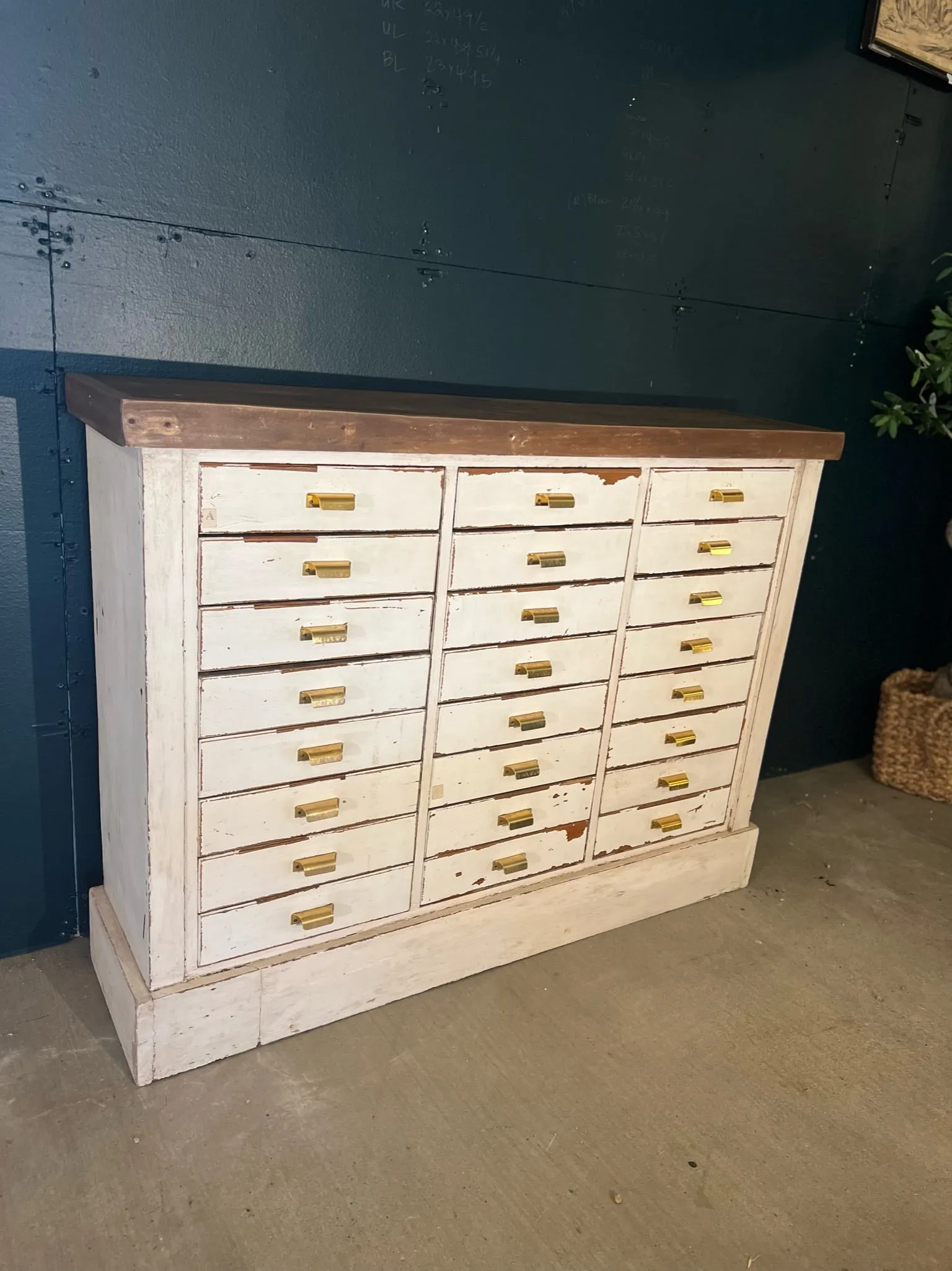 Vintage French Apothecary Console Cabinet