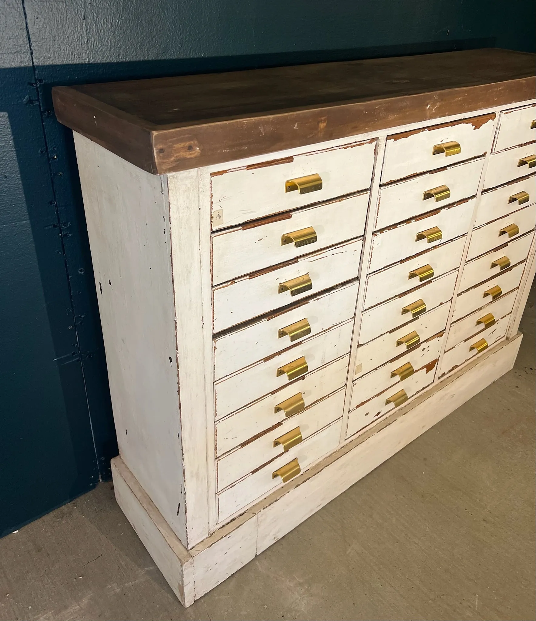 Vintage French Apothecary Console Cabinet