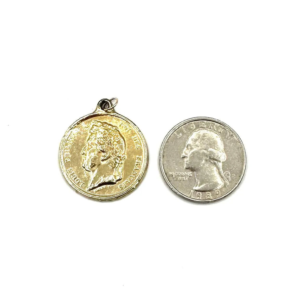 Vintage French Coin Charm
