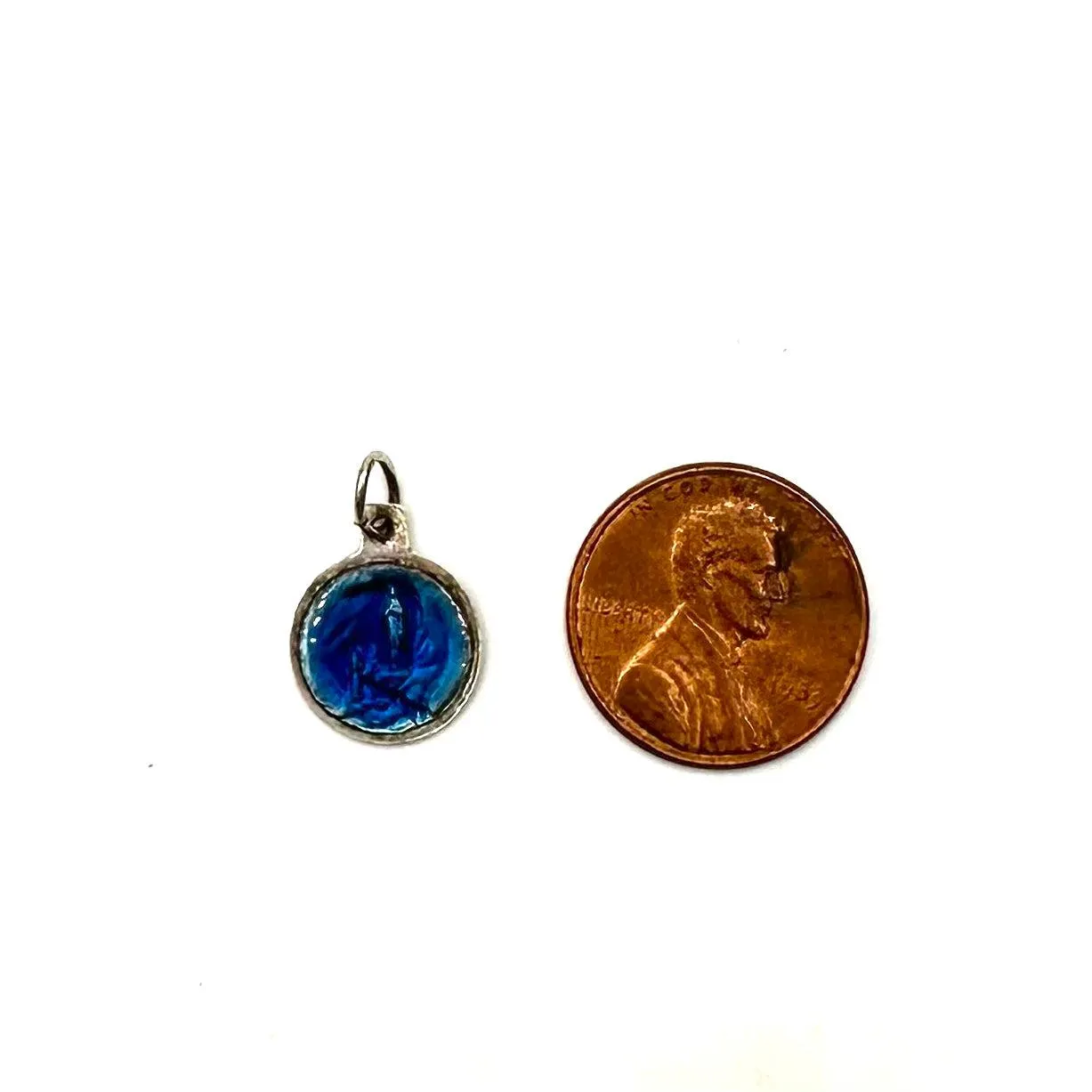 Vintage French Enameled Religious Medal