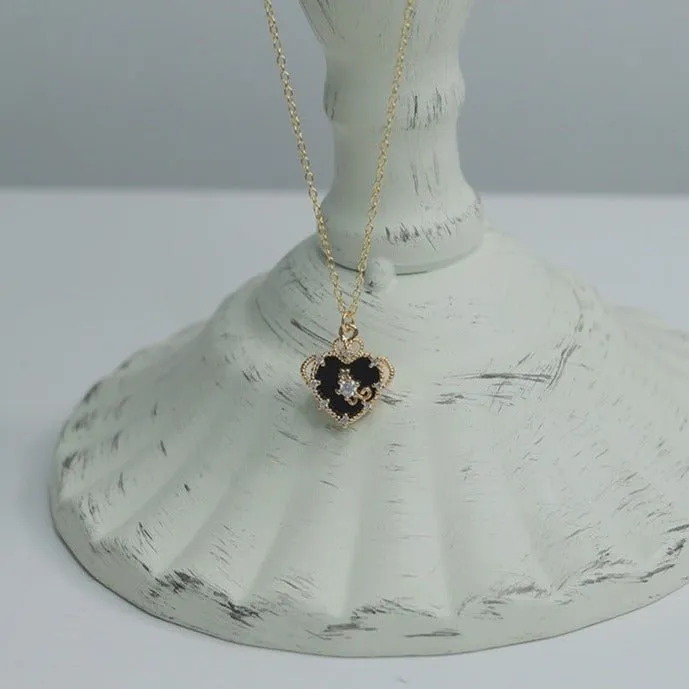Vintage Heart Necklace (Solid Silver)