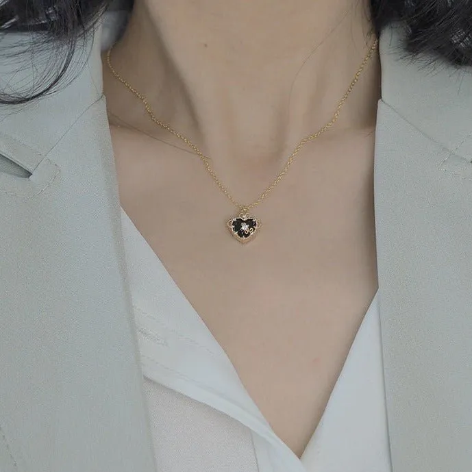 Vintage Heart Necklace (Solid Silver)