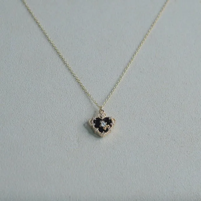 Vintage Heart Necklace (Solid Silver)