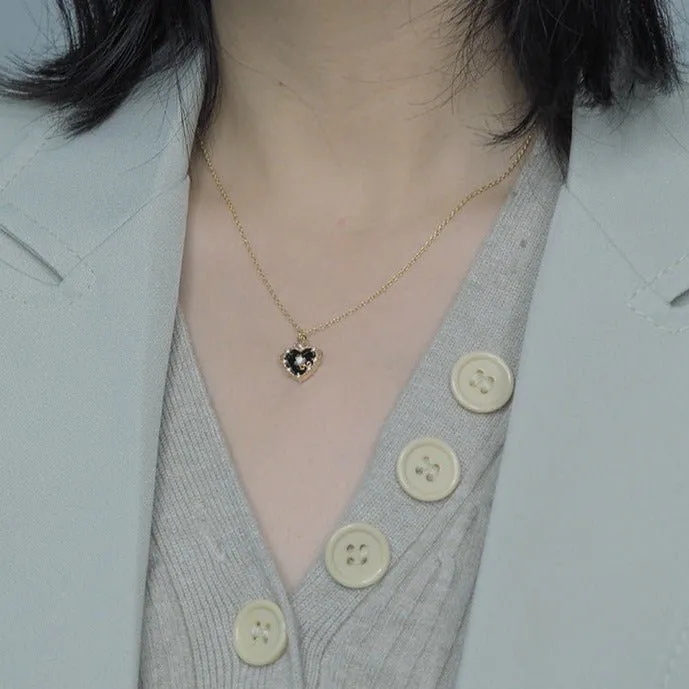 Vintage Heart Necklace (Solid Silver)