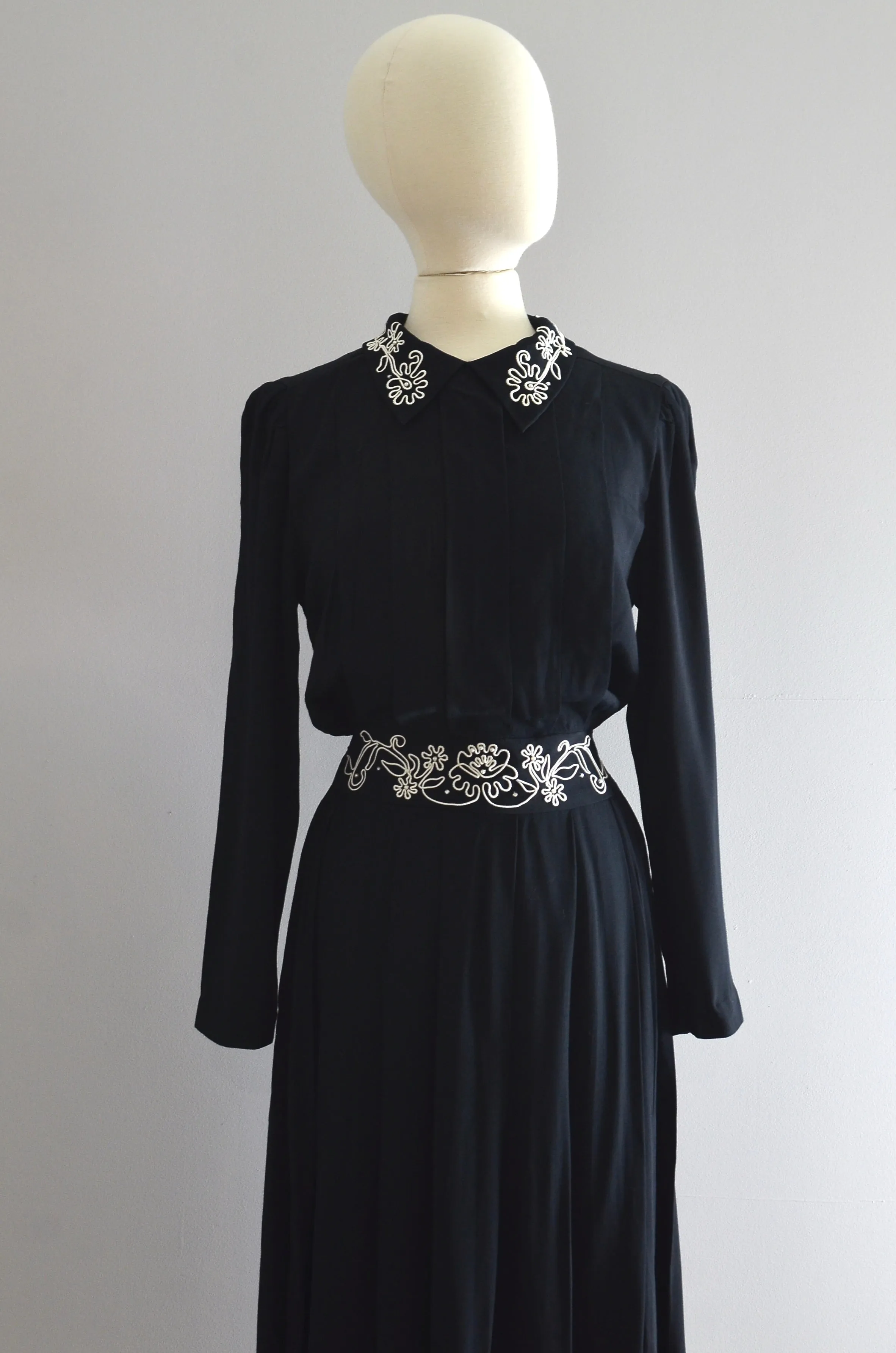 Vintage Karin Stevens Soutache Dress