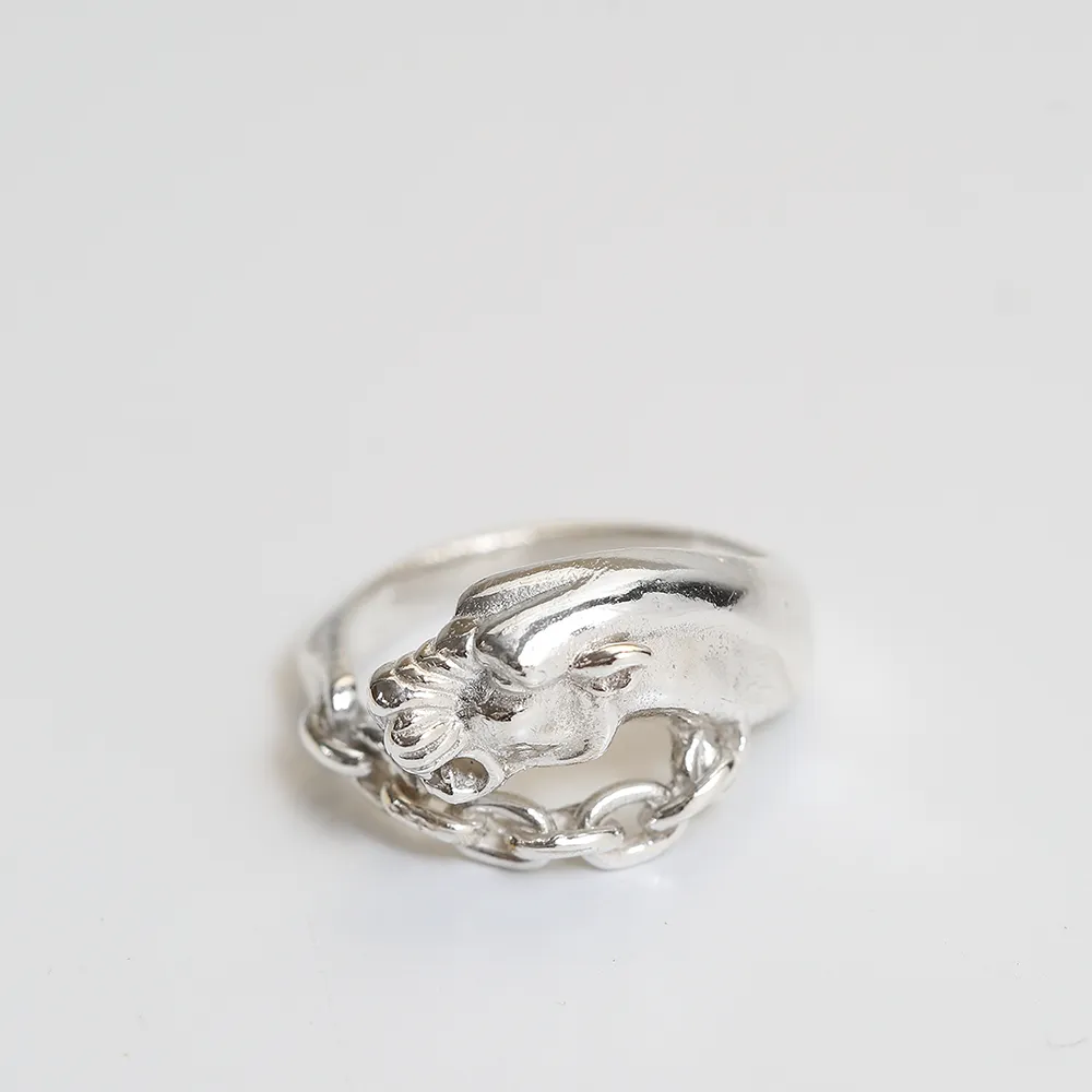 VINTAGE PANTHER IN CHAINS RING