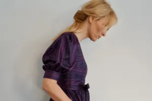 Vintage Puff-Sleeve Dress